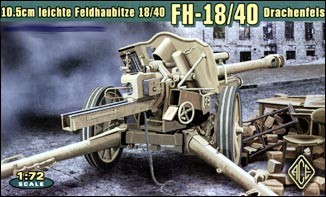 Image 0 of Ace Plastic Models 1/72 German leFh18/40 10.5cm WWII Field Howitzer