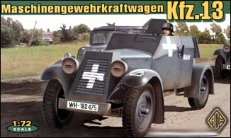 Image 0 of Ace Plastic Models 1/72 Kfz13 Light Armored Car