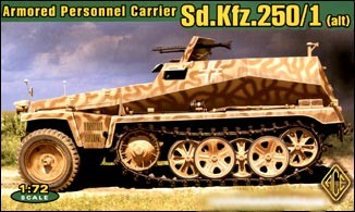 Image 0 of Ace Plastic Models 1/72 SdKfz 250/1 (alt) Armored Personnel Carrier