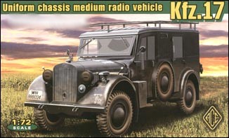 Image 0 of Ace Plastic Models 1/72 Kfz17 Uniform Chassis Medium Radio Vehicle