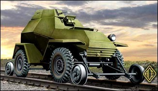 Image 0 of Ace Plastic Models 1/72 Soviet Ba64V/G Railroad Version Armored Car