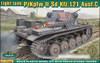 Image 0 of Ace Plastic Models 1/72 PzKpfw II SdKfz 121 Ausf C Light Tank (D)