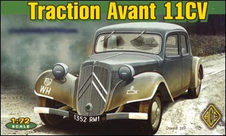 Image 0 of Ace Plastic Models 1/72 Citroen Traction Avant 11CV WWII Army Staff Car