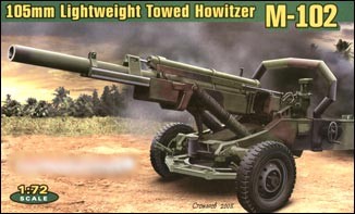 Image 0 of Ace Plastic Models 1/72 US M102 105mm Lightweight Towed Howiter Gun