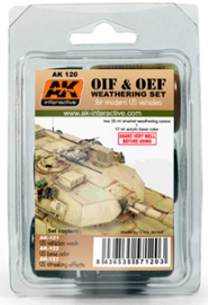 AK Interactive OIF & OEF Modern US Vehicles Acrylic/Enamel Paint Set (121, 122, 