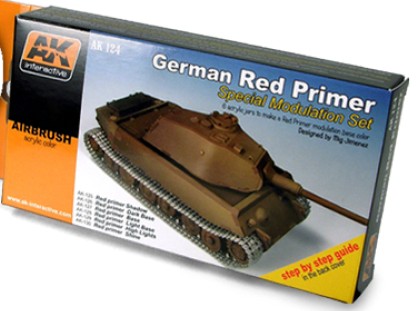 Image 0 of AK Interactive German Red Primer Special Modulation Acrylic Paint Set (6 Colors)