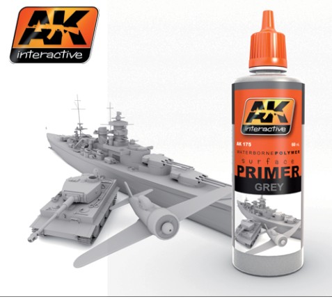 Image 0 of AK Interactive Grey Acrylic Primer 60ml Bottle