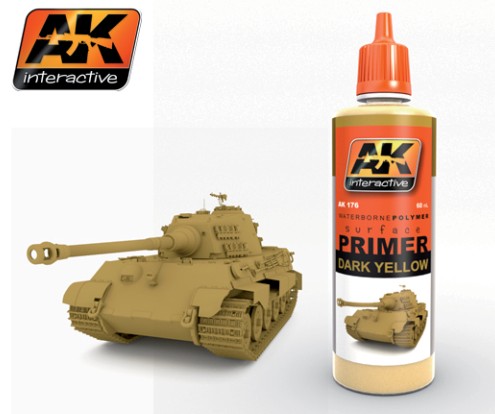Image 0 of AK Interactive Dark Yellow Acrylic Primer 60ml Bottle