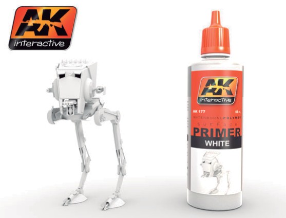 Image 0 of AK Interactive White Acrylic Primer 60ml Bottle