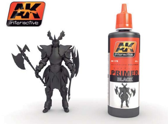 Image 0 of AK Interactive Black Acrylic Primer 60ml Bottle