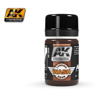 AK Interactive Air Series: Landing Gear Enamel Wash 35ml Bottle