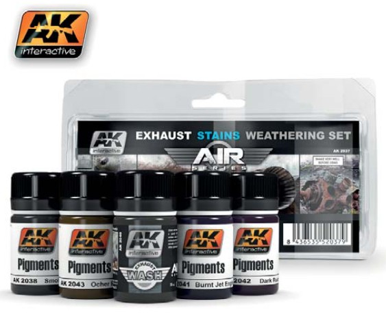 Air Series: Exhaust Stains Weathering Set (5 Colors) 35ml Bottles 