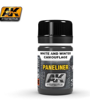 AK Interactive Air Series: Panel Liner White & Winter Camouflage Enamel Paint 35