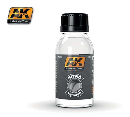 AK Interactive Nitro Thinner 100ml Bottle use w/Clear Colors