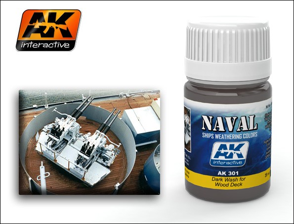 Image 0 of AK Interactive Wood Deck Dark Wash Enamel Paint 35ml Bottle