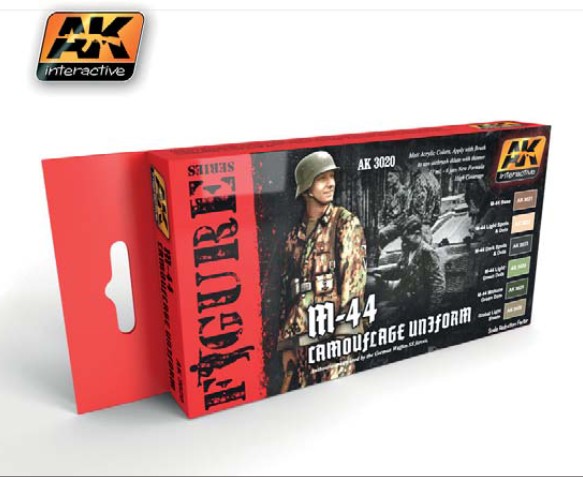Image 0 of AK Interactive Figure Series: M44 Camouflage Uniform Acrylic Paint Set (6 Colors