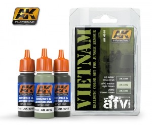 Image 0 of AK Interactive Vietnam Colors Acrylic Paint Set (3 Colors) 17ml Bottles