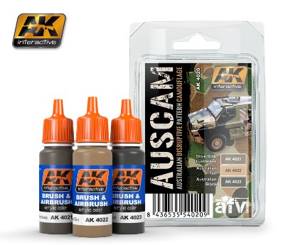 Image 0 of AK Interactive Australian Disruptive Pattern Camouflage Acrylic Paint Set (3 col