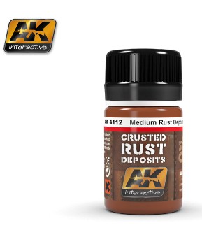 Image 0 of AK Interactive Medium Rust Crusted Deposits Enamel Paint 35ml Bottle