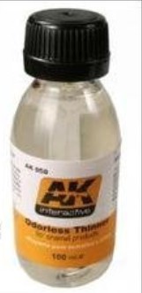 AK Interactive Odorless Enamel Thinner 100ml Bottle