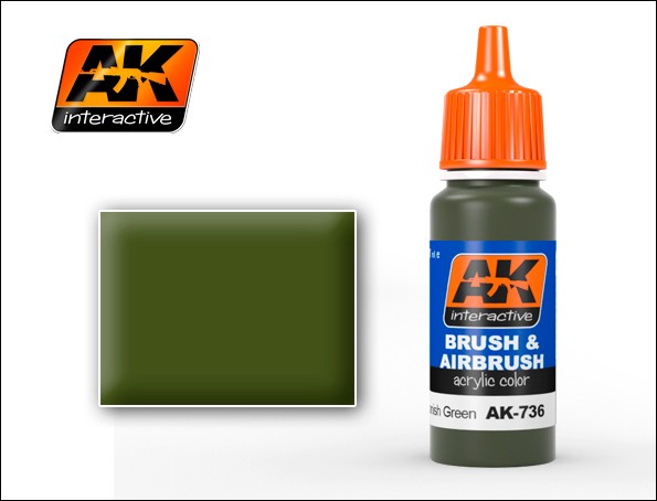 Image 0 of AK Interactive Spanish Green Acrylic Paint 17ml Bottle
