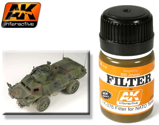 Image 0 of AK Interactive NATO Tank Filter Enamel Paint 35ml Bottle