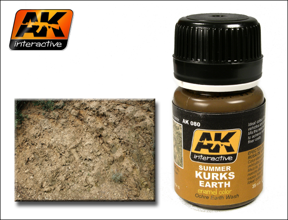 Image 0 of AK Interactive Summer Kursks Earth Ochre Wash Enamel Paint 35ml Bottle