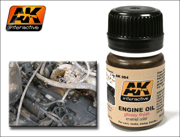 Image 0 of AK Interactive Engine Oil Glossy Enamel Paint 35ml Bottle