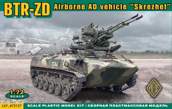 Image 0 of Ace Plastic Models 1/72 BTR ZD Skrezhet Airborne AD Vehicle