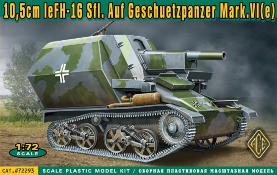 Image 0 of Ace Plastic Models 1/72 10,5cm leFH16 Sfl on Geschetzpanzer Mk IV(e)