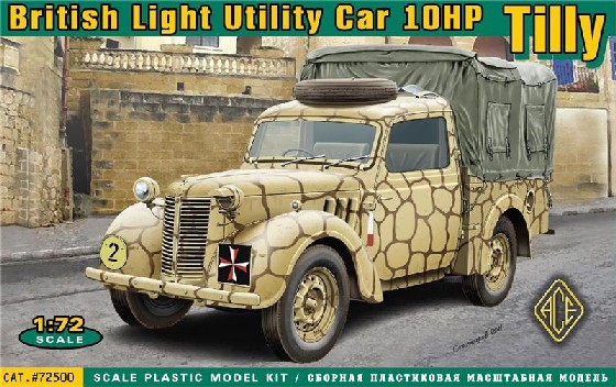 Ace Plastic Models 1/72 British 10hp Tilly Light Utility Car