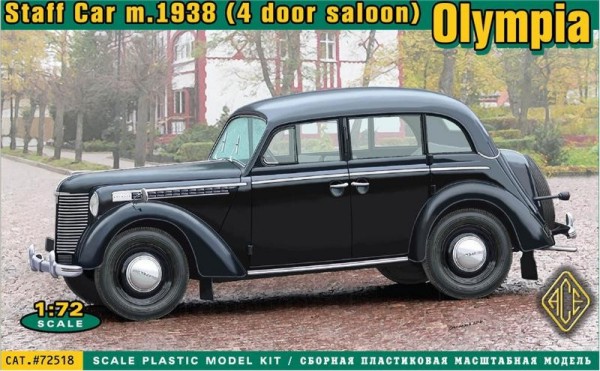 Image 0 of Ace Plastic Models 1/72 Olympia Mod 1938 Saloon Staff Car