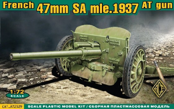 Ace Plastic Models 1/72 French 47mm SA Mod 1937 Anti-Tank Gun