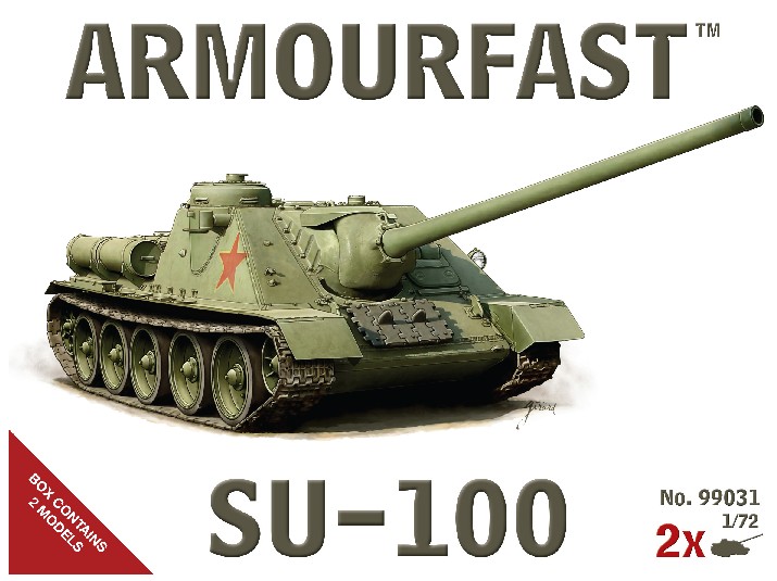 Image 0 of Armourfast 1/72nd Scale Su100 Tank Destroyer (2) 99031