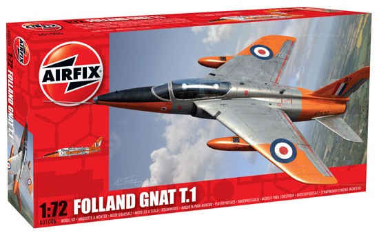 Image 0 of Airfix 1/72 Folland Gnat T1 AF Jet Trainer Aircraft