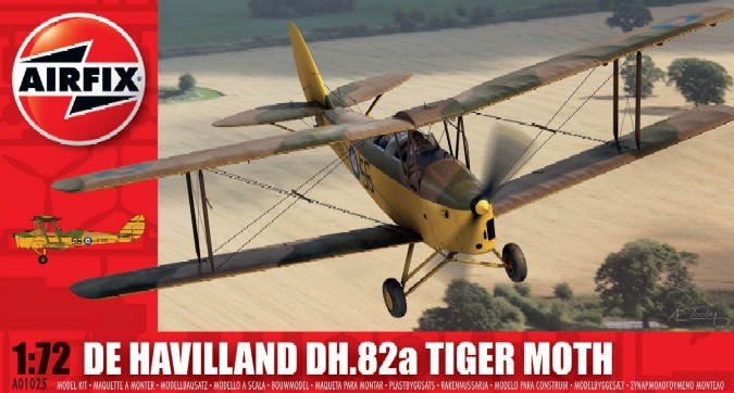 Image 0 of Airfix 1/72 DeHavilland DH82a Tiger Moth WWII BiPlane