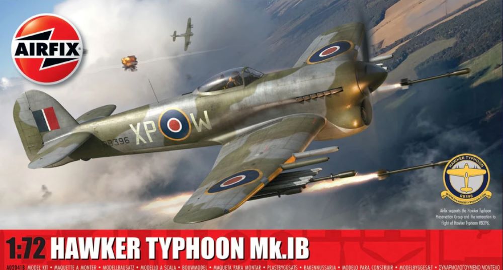 Airfix 1/72 Hawker Typhoon IB Fighter Model Kit