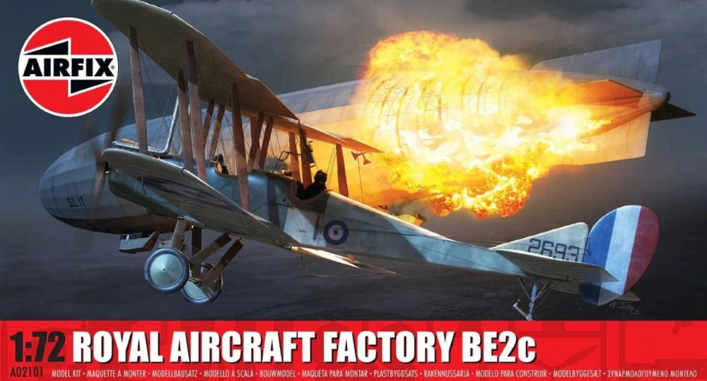 Airfix 1/72 Factory BE2C RAF Biplane Night Fighter