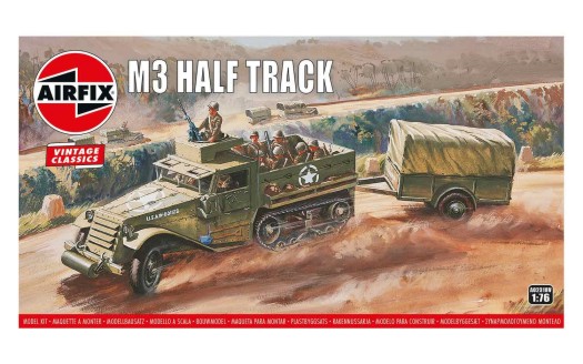 Image 0 of Airfix 1/76 White Halftrack M3A1 w/Trailer