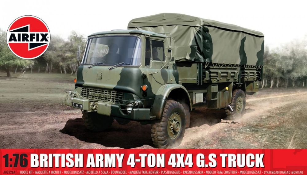 Image 0 of Airfix 1/76 Bedford Mk 4 Tonne General Service Body Truck (D)