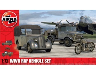 Image 0 of Airfix 1/72 WWII RAF Vehicles: Light Utility Vehicle, Bedford Truck & BDA M20 Mo