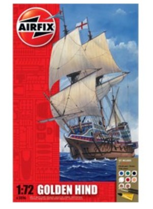 Image 0 of Airfix 1/72 Golden Hind Sailing Ship Gift Set w/paint & glue