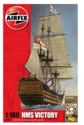 Image 0 of Airfix 1/180 HMS Victory Sailing Ship Gift Set w/paint & glue