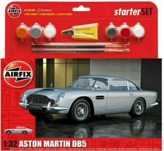 Image 0 of Airfix 1/32 Aston Martin DB5 Sports Car Medium Starter Set w/paint & glue 