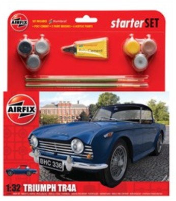 Image 0 of Airfix 1/32 Triumph TR4A Car Medium Starter Set w/paint & glue
