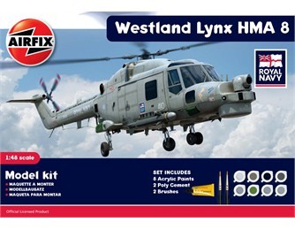 Image 0 of Airfix 1/48 Westland Lynx HMA8 Helicopter Gift Set w/paint & glue