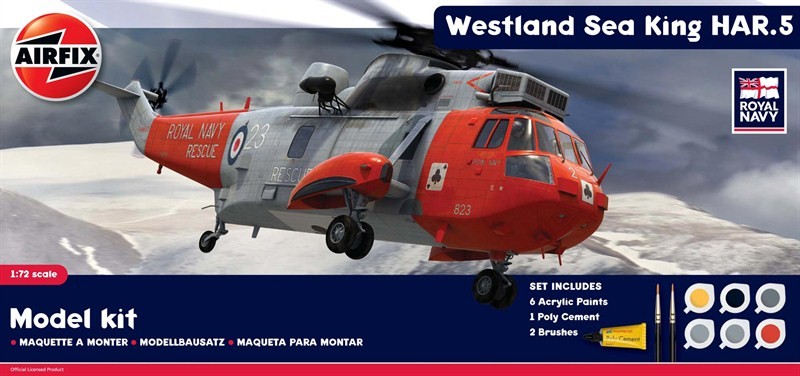 Image 0 of Airfix 1/72 Westland Sea King HAR 5 Helicopter Gift Set w/paint & glue
