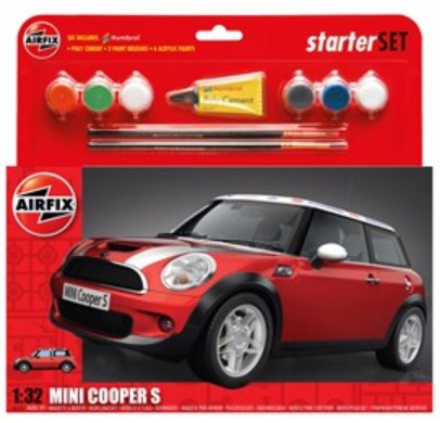 Image 0 of Airfix 1/32 Mini Cooper S Car Large Starter Set w/paint & glue