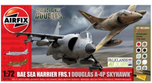 Image 0 of Airfix 1/72 BAe Sea Harrier FRS1 & Douglas A4P Skyhawk Dogfight Doubles Gift Set
