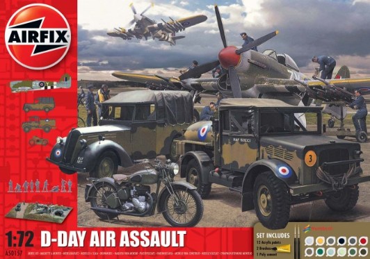 Image 0 of Airfix 1/72 D-Day Air Assault Gift Set w/Paint & Glue